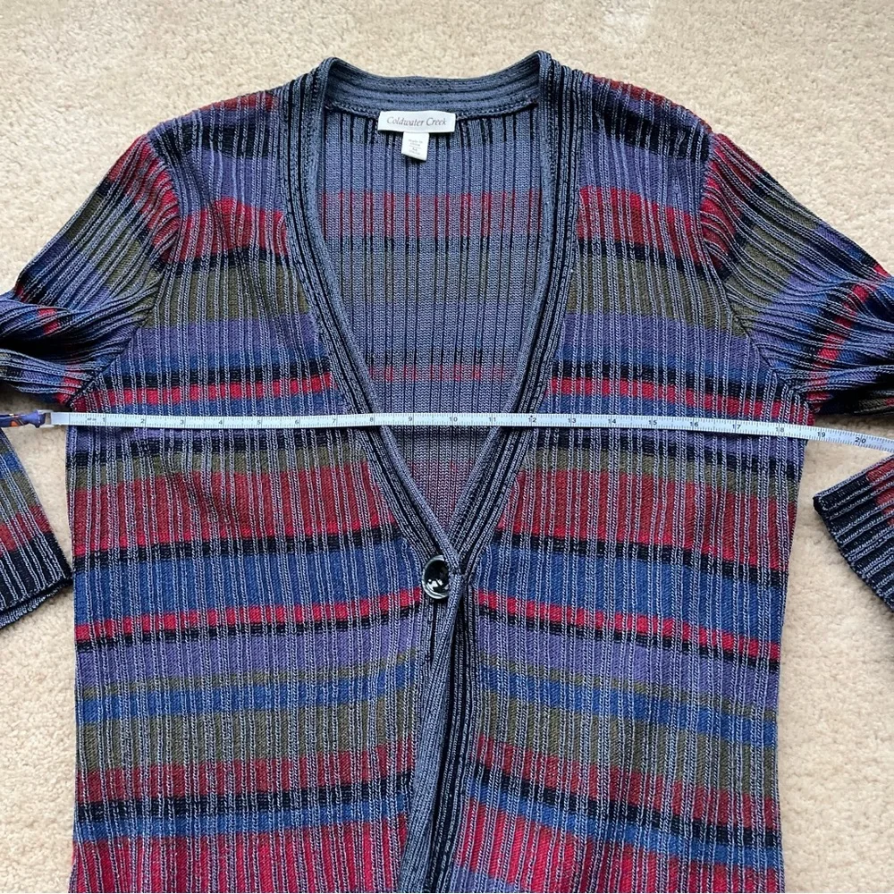 Coldwater Creek Gray Button Front Cardigan Sweater - Size M - EUC